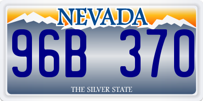 NV license plate 96B370