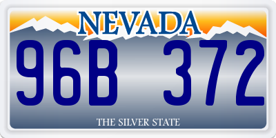 NV license plate 96B372