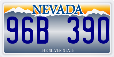 NV license plate 96B390