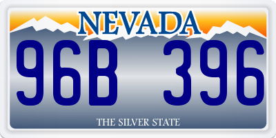 NV license plate 96B396