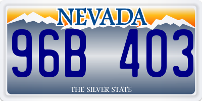 NV license plate 96B403