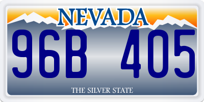 NV license plate 96B405