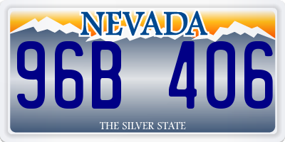 NV license plate 96B406