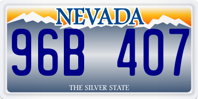 NV license plate 96B407