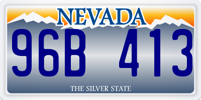 NV license plate 96B413
