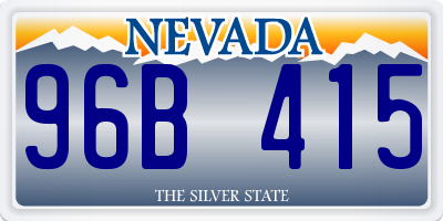 NV license plate 96B415