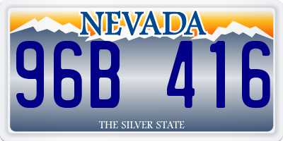 NV license plate 96B416