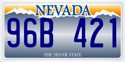 NV license plate 96B421