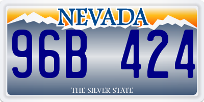 NV license plate 96B424