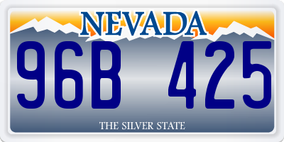 NV license plate 96B425