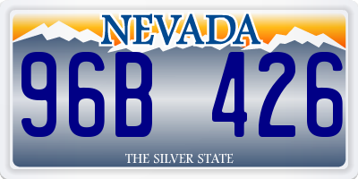 NV license plate 96B426