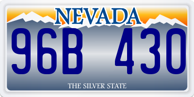 NV license plate 96B430