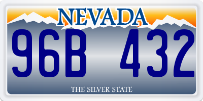 NV license plate 96B432