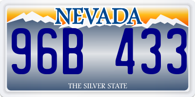 NV license plate 96B433