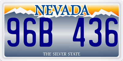 NV license plate 96B436