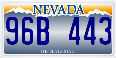 NV license plate 96B443