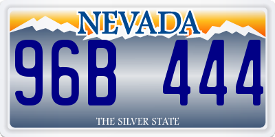 NV license plate 96B444