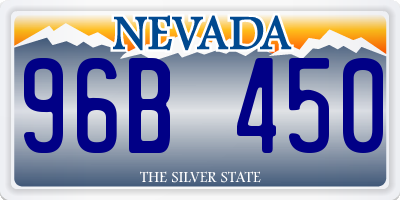 NV license plate 96B450