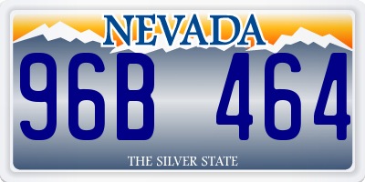 NV license plate 96B464