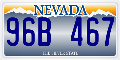 NV license plate 96B467