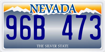 NV license plate 96B473