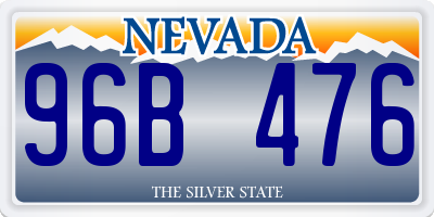 NV license plate 96B476