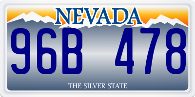 NV license plate 96B478