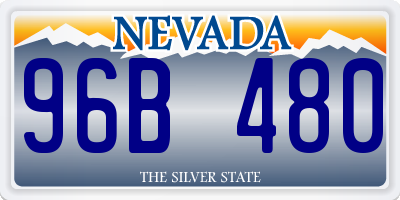 NV license plate 96B480