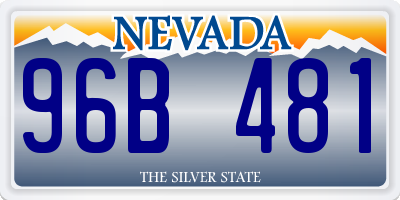 NV license plate 96B481