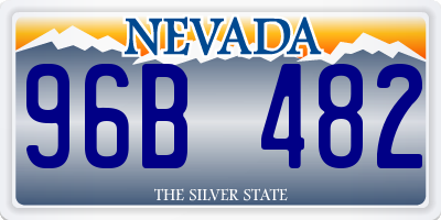 NV license plate 96B482