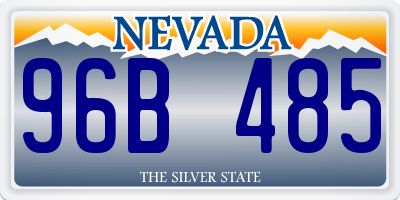 NV license plate 96B485