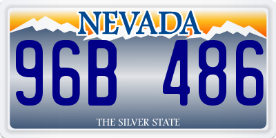 NV license plate 96B486