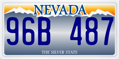 NV license plate 96B487