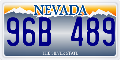 NV license plate 96B489