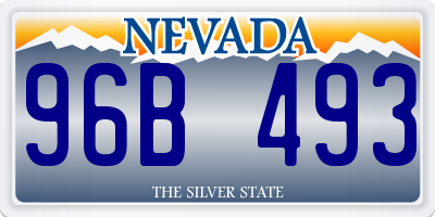 NV license plate 96B493