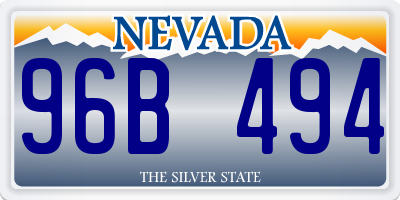 NV license plate 96B494