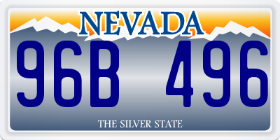 NV license plate 96B496
