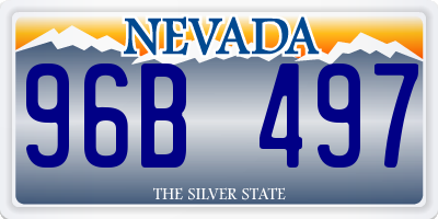 NV license plate 96B497