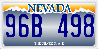 NV license plate 96B498