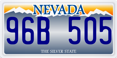 NV license plate 96B505