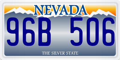 NV license plate 96B506