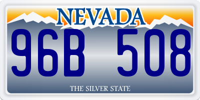 NV license plate 96B508