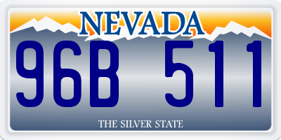 NV license plate 96B511