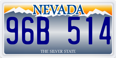 NV license plate 96B514