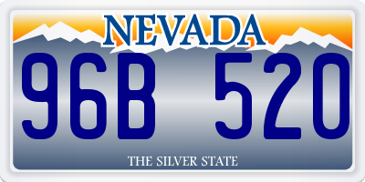 NV license plate 96B520