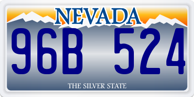 NV license plate 96B524
