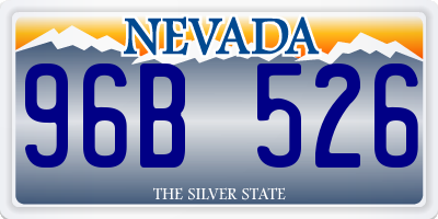 NV license plate 96B526