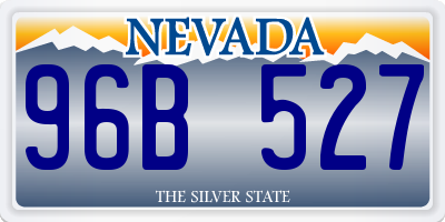 NV license plate 96B527