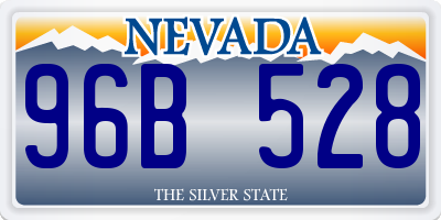 NV license plate 96B528