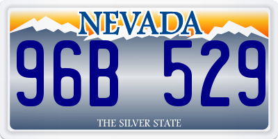 NV license plate 96B529